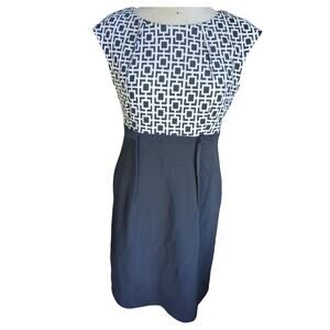 Large Parisline VINTAGE black white sleeveless women's dress #22